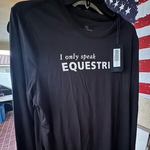 Noel Asmar Black Equestrian Long Sleeve Tee